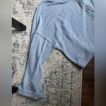 By Together  Light Blue Knit Cropped Boxy Henley Sweater M Photo 2