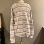 Andrée Andree Knit Horizontal Striped Sweater Cream, Beige, And Grey XXL Photo 2