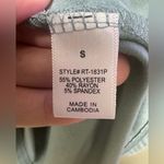 Zenana Premium dusty blue loose caged criss cross short sleeve top Photo 4