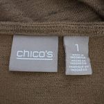 Chico's Shirt Women Medium Heather Brown Knit Top Essential Neutral Minimalist Photo 6