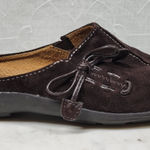 Vintage Naturalizer Natural Soul Fanner Suede Mules Womens 7 Brown Leather Bow Photo 0