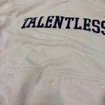 Talentless  Beige Pullover Hoodie Sweatshirt Graphic Print Casual Preppy Sz M Photo 4