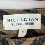 NILI LOTAN Jenna Pants Tiger Print Straight Leg Low Rise Size 2 or 27 Tan Photo 4