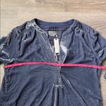 Anthropologie NEW Melody Velvet Tunic Dress Slate Blue Small Photo 9