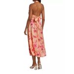 Ramy Brook  Luna Floral Halter Midi Dress Wild Pink Combo Womens Size 10 Photo 4