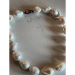 Vintage‎ Baroque Pearl Necklace Chunky Statement Clasp European Authentic Pearls White Photo 5