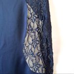 Enfocus Studio Navy & Tan Inset Lace Bodycon Mini Dress Photo 5