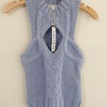 For Love & Lemons // NWT Blue Keke Cable Knit Tank Photo 3