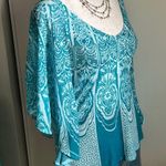 FANG Women’s Bohemian Burnout Print Fitted V Photo 1