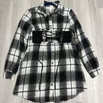 Primi Black Plaid Sweater Dress Photo 0