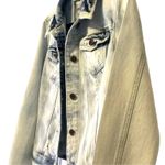 Mudd  Jacket Junior Distressed Long Sleeve Button Down Acid Wash Denim Jean Med # Photo 3