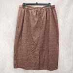 Sag Harbor  Animal Print Brown Wild Safari Secretary Party Fun Skirt Plus 16 Photo 2