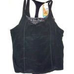 prAna NWT Womens Yoga Pilates Strappy Top Bra New Sway 2 in 1 L Black Mosaic Photo 0