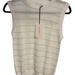 Mimosa Sleeveless Sweater Vest White and Yellow‎ Stripes Photo 0