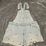 Tinseltown  Light Blue Overalls with Red Strawberry 🍓 Accents Photo 0