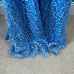 Mac Duggal NWT Blue Lace Ruffled Rhinestone Waist Maxi Gown Formal Prom Size 4 Photo 3