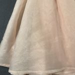 Anna Grace Dress Womens Large Pink Puff Sleeve Square Neck Sheer Overlay Party Photo 1