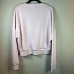 Vinyl Icons Women's Big Bow Sweatshirt Pink Black Fleece Cropped Cozy Chic Small Photo 8