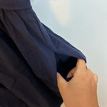 Magnolia Boutique Navy Blue Puff Sleeve Poplin Mini Dress Photo 2