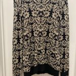 New York And Company Button-Down Black & Gold Metallic Floral Sweater Cardigan XL Photo 9