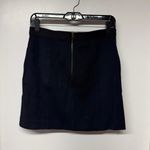 Theory  Womens Stretch Wool Zipper Mini Pencil Skirt Black Navy Blue Size 6 Photo 1