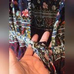 Saachi Printed Tie Waist Kimono size small Blue Photo 13