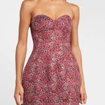 Liv Foster Strapless Floral Jacquard Mini Dress Pink Size 8 Photo 0