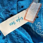 Nwt kyla seo short sleeve t shirt hand dyed cotton beach Summer oversized sm Blue Photo 6