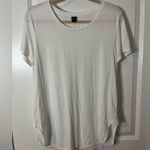 Gentle Fawn  Women’s White Scoop Neck Short Sleeve Basic Tunic T-Shirt Size Large Photo 2