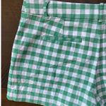 Ann Taylor LOFT‎ Riviera Shorts In Gingham Green And White Checkered Mid Rise 6 NWOT Photo 9