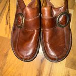 Born Brown Leather Clogs Buckle Accent Comfortable Slip On boho lagenlook 11/43 Photo 5