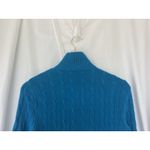 Ralph Lauren Black Label Womens Cable Knit Sweater Jacket 100% Cashmere Medium Photo 4