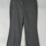 Nine West  Black Silver Houndstooth Stretch Knit High Rise Kick Flare‎ Pants 8 Photo 0