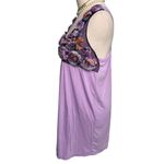 Y2K Seventh Avenue rosette flower long line tank top tunic purple size medium M Photo 1