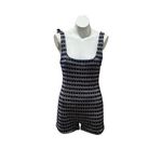 ZARA Women's Jacquard Knit Romper Multicolor Size L Sleeveless Photo 3