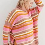 Aerie New Sunset Chenille Chunky Oversized Turtleneck Sweater Multicolor XS Photo 0