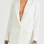BOA Because Of Alice Boyfriend Blazer Size Medium Ivory White Oversized Photo 0