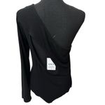 LNA NWT  Clothing Women's Size 1X Slade Heavy Rib One Shoulder Bodysuit Black Photo 2