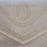 American Vintage Vintage White Beaded Envelope Clutch/Shoulder Bag Photo 11