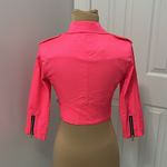 Tripp NYC Daanggoodman  Pink Crop Moto Jacket Photo 2
