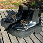 Circus by Sam Edelman CIRCUS NY Women's Brooks Lug Sole Boots. Sz: 9 black business Chelsea chain goth Photo 0