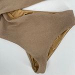 Beach Riot Swimsuit Size Medium Celine One Shoulder Cutout One Piece Gold NWOT Photo 9