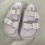 White Sport Rubber Buckle Sandals Slides Slippers EU 40 US 9 Photo 3