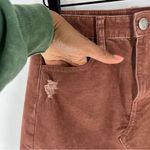 American Eagle Size 2 Stretch Corduroy Distressed Cutoff High Rise Mini Skirt Photo 3
