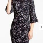 Boden Delia Dress Black Pop Spot Polka Dot Size 6 R Flutter 3/4 Sleeve Midi Photo 1