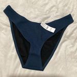 J.Crew  Dark Blue Ribbed Bikini Swim Bottom L Photo 0
