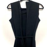 Spiegel Black Sheath Dress with Macrame Waist Tie Belt Photo 6
