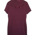 Catherine Malandrino New  Womens Sheath Jesse Cutout Pintuck Dress Eggplant 12 Photo 0