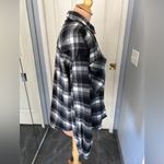 Black & White Plaid Flannel Shacket Heavy Weight Shirt Size 16 Photo 2