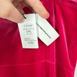 Cider  Fuscia Pink Velvet Square Neck Rouched Side‎ Slit Midi Dress Prom Formal Photo 2